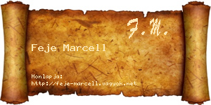 Feje Marcell névjegykártya